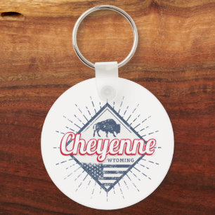 Llavero Cheyenne City Wyoming Estados Unidos Vintage USA