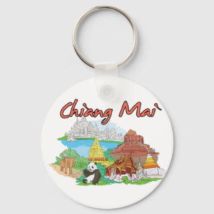 Llavero Chiang Mai, ciudad famosa de Tailandia