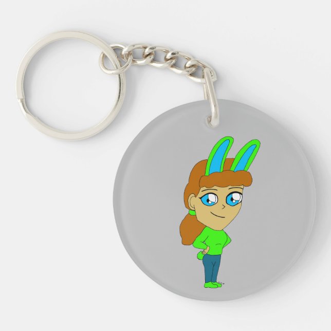 Llavero chibi bunnygirl keychain (Frente)