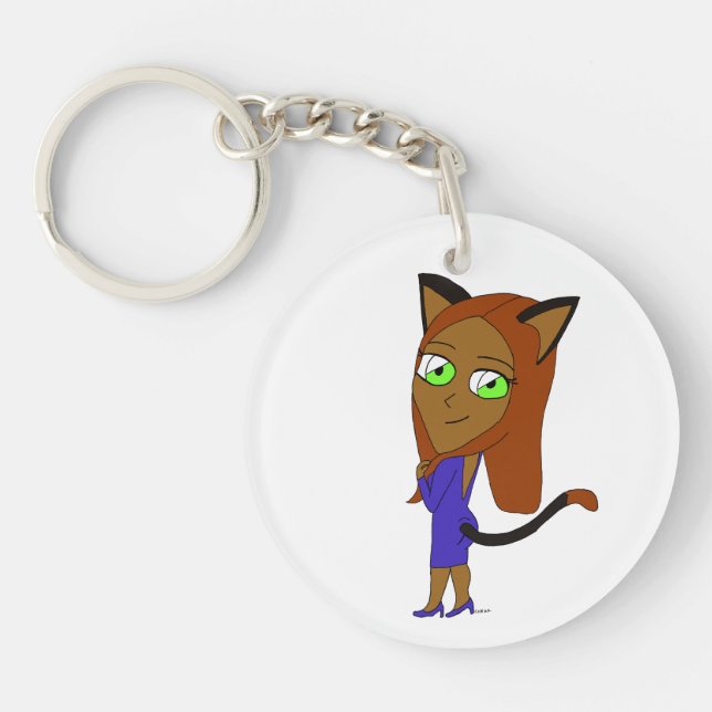 Llavero chibi catgirl  (Frente)