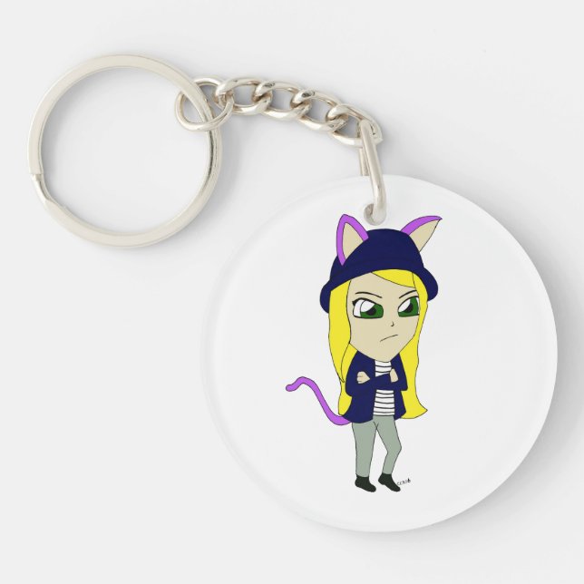 Llavero chibi catgirl (Frente)