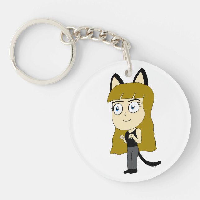 Llavero chibi catgirl (Frente)