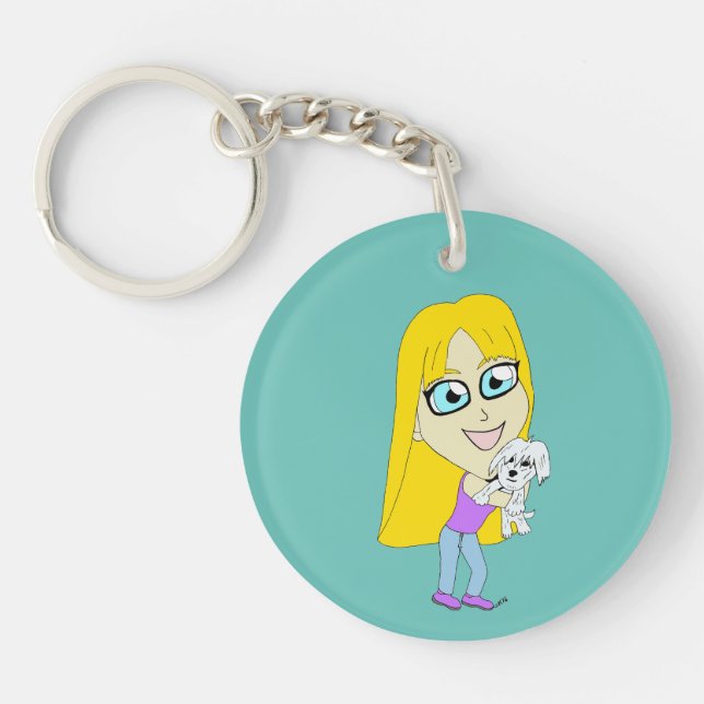 Llavero Chibi con un elemento emergente (Frente)