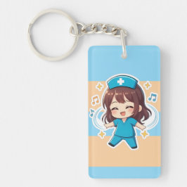 Llavero Chibi Enfermera Original 2.0 - Pulso de Alegría