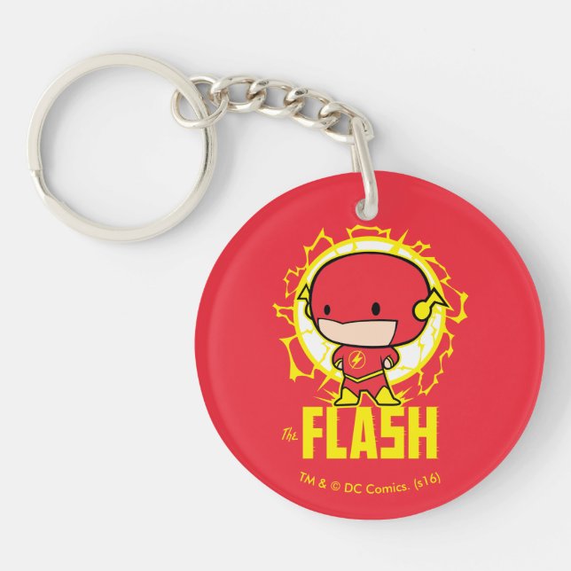 Llavero Chibi Flash Con Electricidad (Frente)