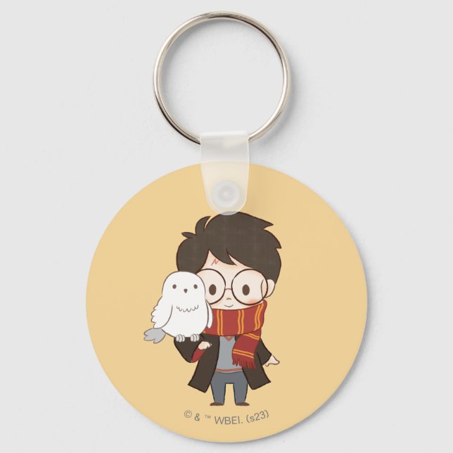 Llavero Chibi HARRY POTTER™ y Hedwig (Anverso)