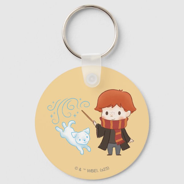 Llavero Chibi Ron Weasley Patronus (Anverso)
