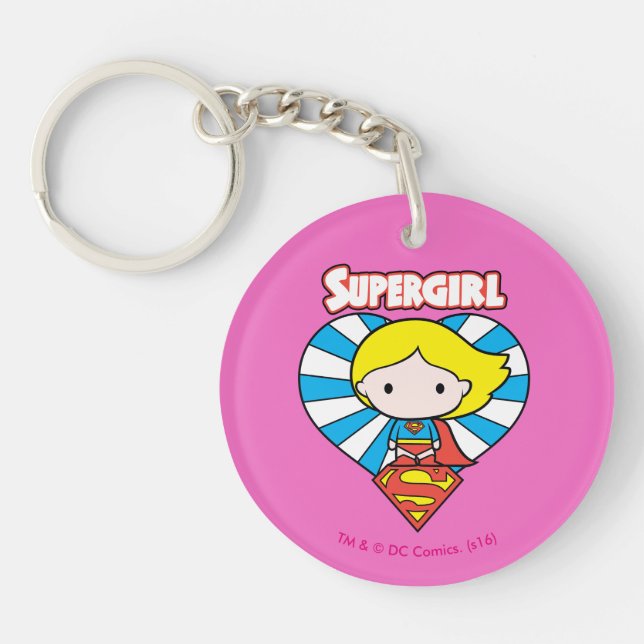 Llavero Chibi Supergirl Starburst Heart and Logo (Frente)