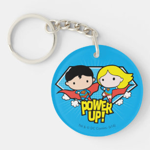 Llavero ¡Chibi Superman & Chibi Supergirl Power Up!