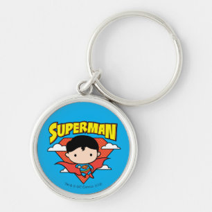 Llavero Chibi Superman Polka Dot Shield y Name