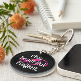Llavero Chic, Beautiful, Elegant Acrylic Keychain