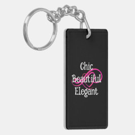 Llavero Chic, Beautiful, Elegant Acrylic Keychain