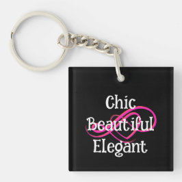 Llavero Chic, Beautiful, Elegant Acrylic Keychain