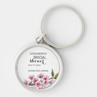 Llavero Chic Rosa Sakura Floral Bridal Shower Agradecimien