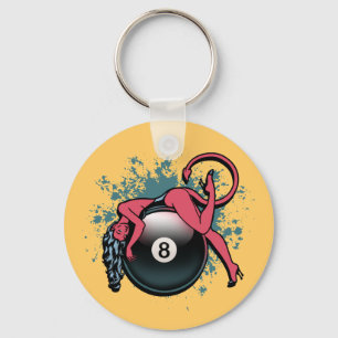 Llavero Chica 8-Ball del diablo