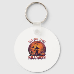 Llavero Chica Ama Bruja de Halloween Calabazas Murciélagos