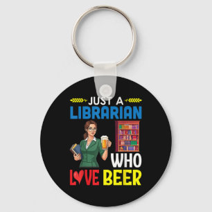 Llavero Chica bebe sólo una bibliotecaria que ama a la cer