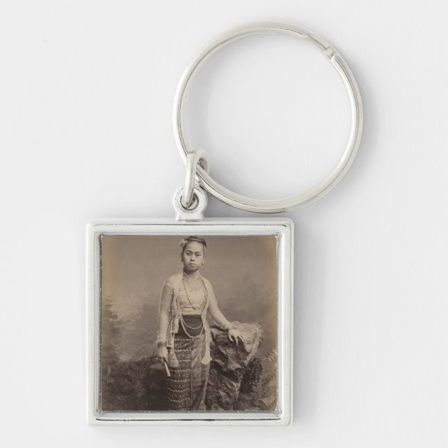 Llavero Chica birmano joven, c.1875 (Frente)