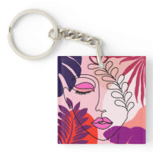 Chica bohemia Línea Arte Estética Rosa