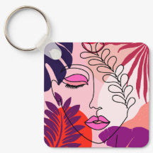 Chica bohemia Línea Arte Estética Rosa