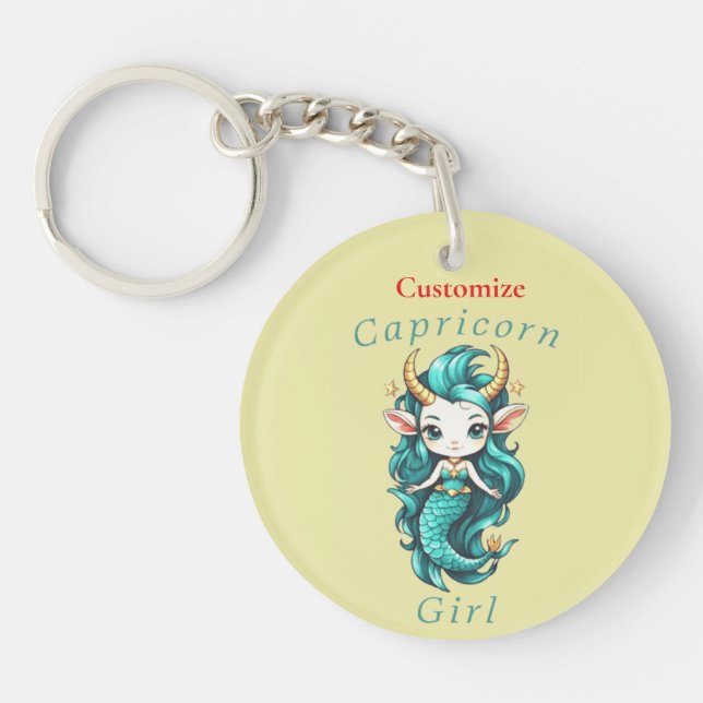 Llavero Chica Capricornio Sirena Thunder_Cove (Frente)