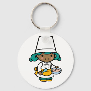 Llavero Chica Chef/ Baker en cocina de Apron