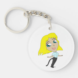 Llavero chica chibi con cola
