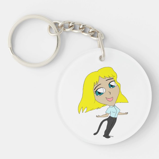 Llavero chica chibi con cola (Frente)