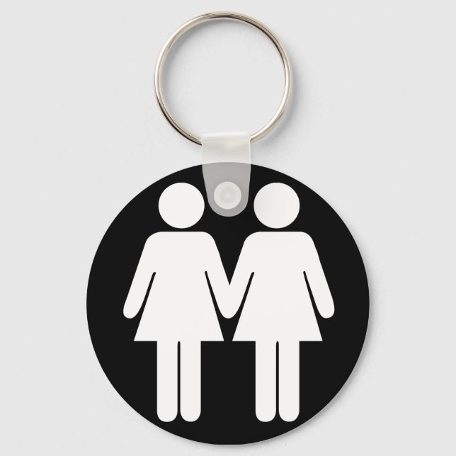 Llavero Chica + Chica Black Keychain (Anverso)