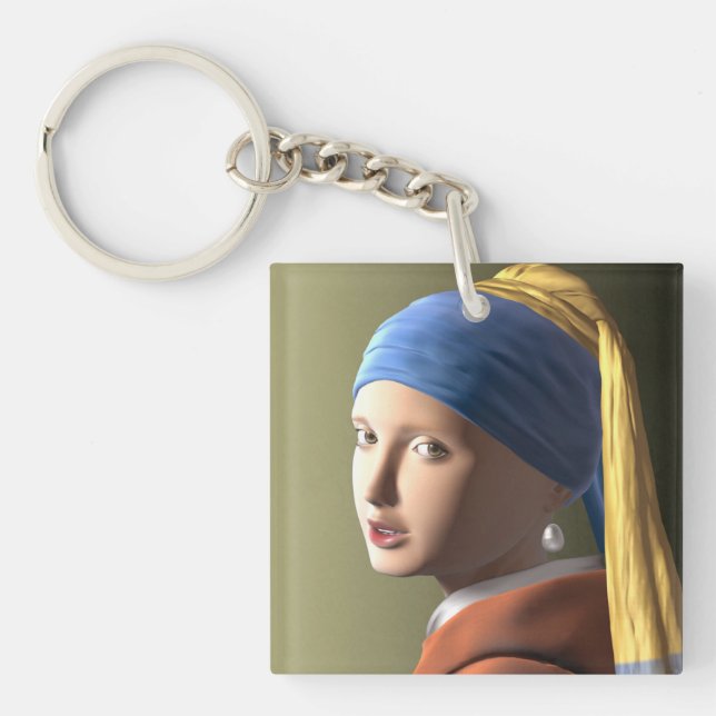 Llavero Chica con arete de perlas (Frente)
