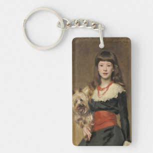 Llavero Chica con perro de Sargent Retrato de Beatrice Tow
