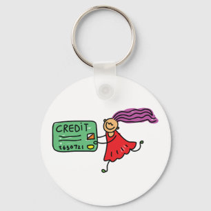 Llavero Chica Con Tarjeta De Crédito