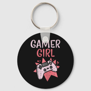Llavero Chica Controlador de juegos rosa mujeres de videoj