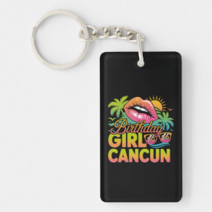 Llavero Chica Cumpleañera Cancun 2026 Viaje de Vacaciones