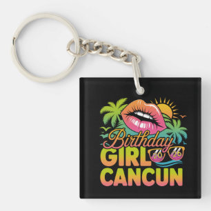 Llavero Chica Cumpleañera Cancun 2026 Viaje de Vacaciones