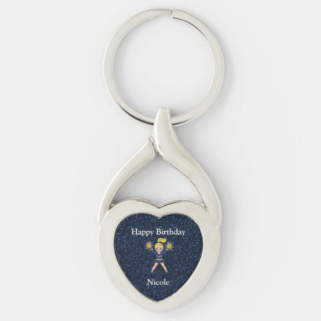 Llavero Chica de alentadores Birthday Blonde Keychain Meta (Anverso)