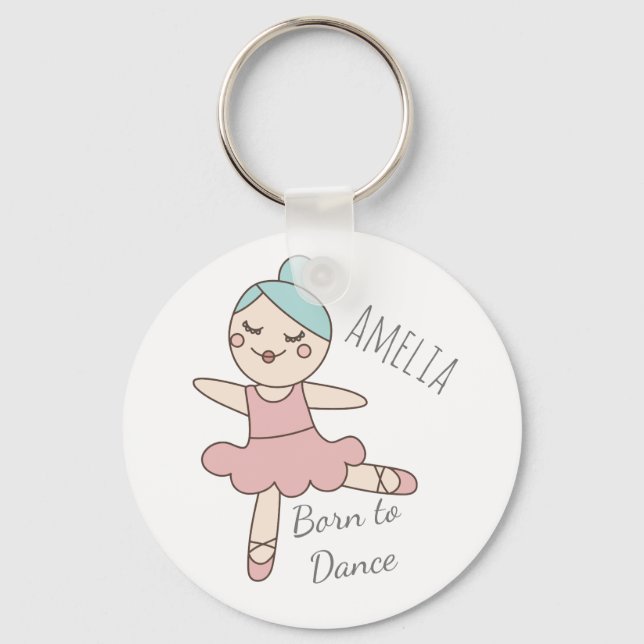 Llavero Chica de bailarina de ballet personalizado (Anverso)