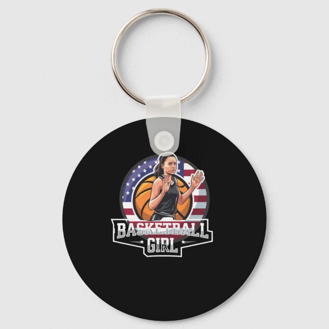 Llavero Chica De Baloncesto Usa (Anverso)