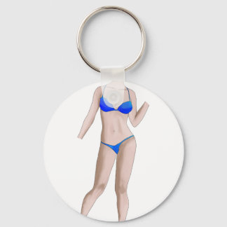 Llavero Chica de bikini pintura al óleo