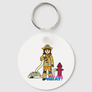 Llavero Chica de bomberos - Brunette