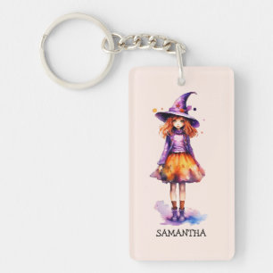 Llavero Chica de Brujas Pastel Cute - Estética de Hallowee