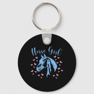 Llavero Chica de Caballos Corazones Jinete Ecuestre Adoles