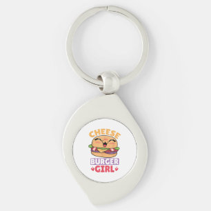 Llavero Chica de Cheeseburger, Mujeres Hamburguesas y Chee