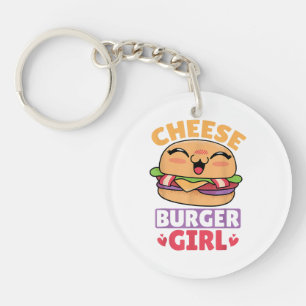 Llavero Chica de Cheeseburger, Mujeres Hamburguesas y Chee