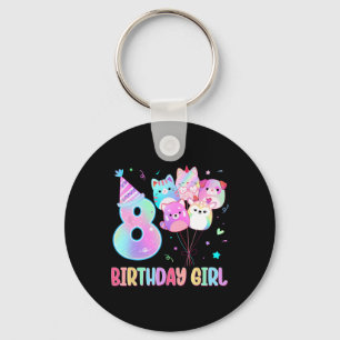 Llavero Chica de cumpleaños 8.º Nacimiento Escuadrón de cu