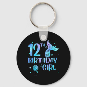 Llavero Chica de cumpleaños número doce sirena 12 años esp