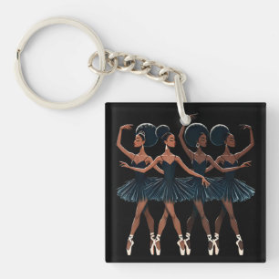 Llavero Chica de danza ballet afroamericana negra