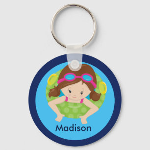 Llavero Chica de encargo lindo de la nadada