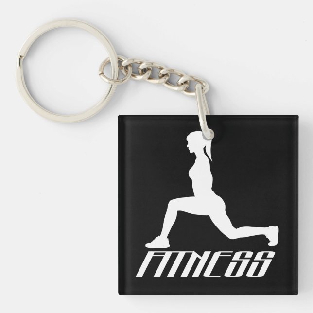 Llavero Chica de fitness (Frente)