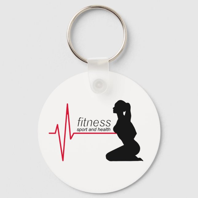 Llavero Chica de fitness (Anverso)